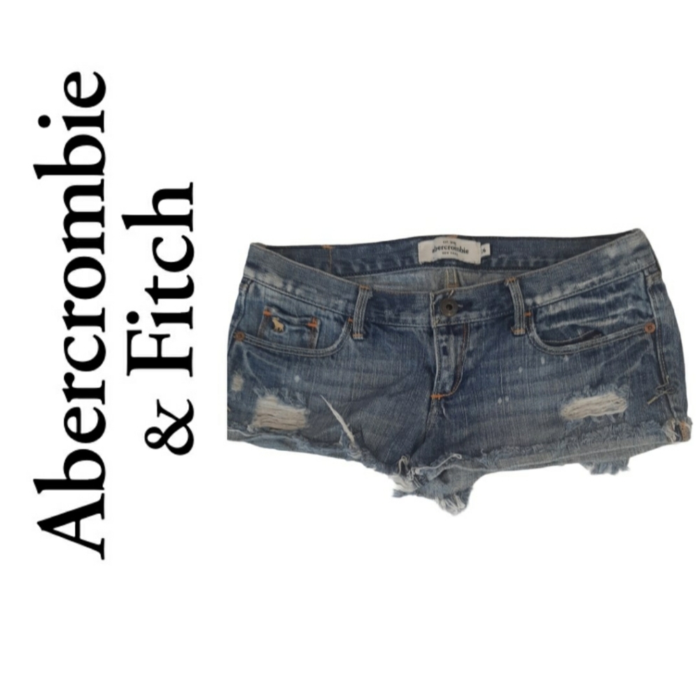 Abercrombie & Fitch Denim Distressed Shorts Sz 16